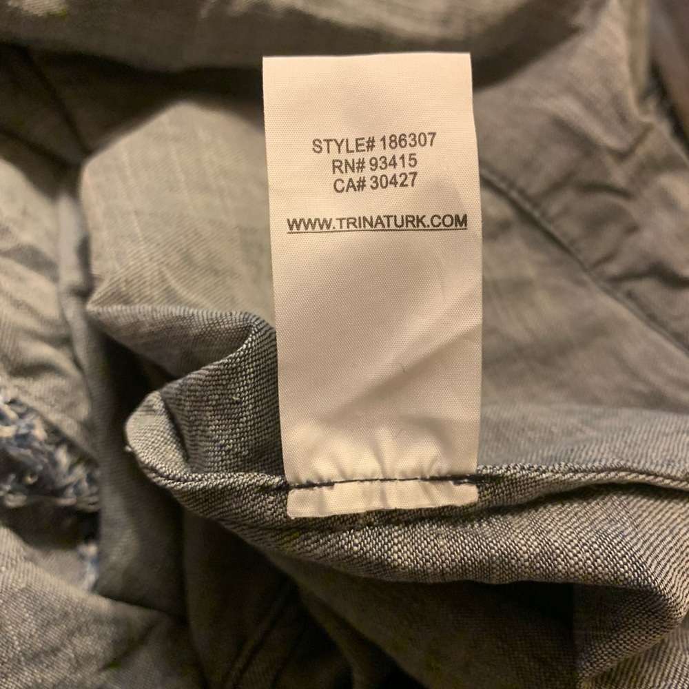 Trina Turk Cocktail High Low Denim Dress Size 6 - Picture 12 of 15